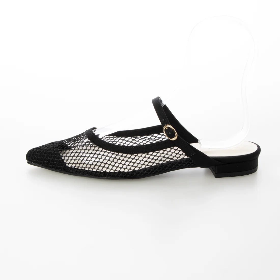 日本製 Launa lea 網面後開式平底涼鞋 (0522) Black Z