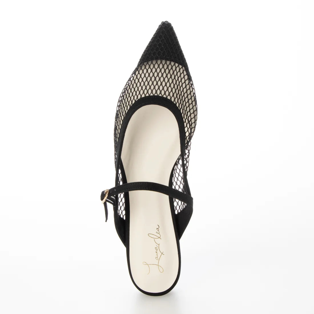 日本製 Launa lea 網面後開式平底涼鞋 (0522) Black Z