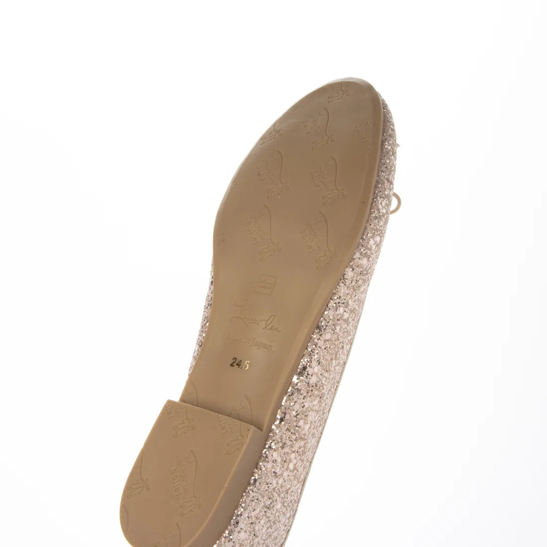 【新品預訂】日本製 Launa lea 閃耀亮片圓頭芭蕾鞋 ( B1601A ) (粉杏色 Z / PK Beige Z )