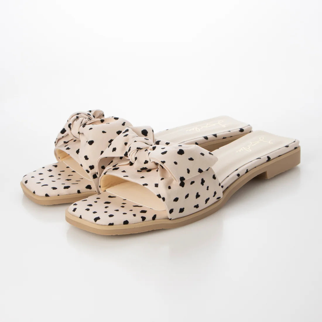 日本製 Launa Lea 絲帶方頭平底涼鞋 (0524) Pink Beige Z/C