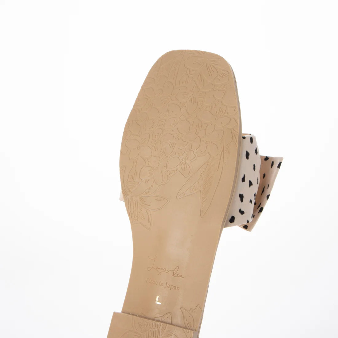 日本製 Launa Lea 絲帶方頭平底涼鞋 (0524) Pink Beige Z/C