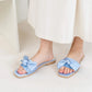日本製 Launa Lea 絲帶方頭平底涼鞋 (0524) Pink Beige Z/C