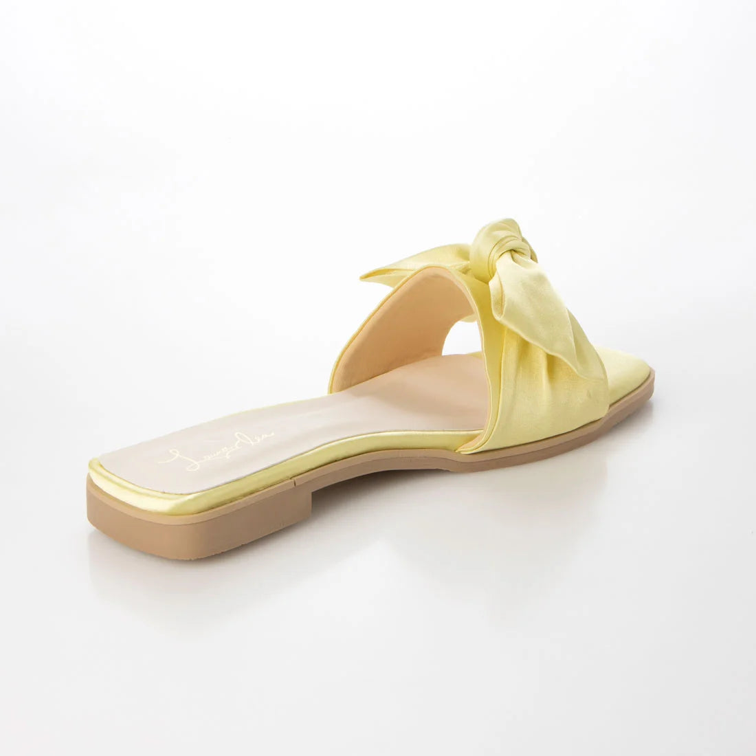 日本製 Launa Lea 絲帶方頭平底涼鞋 (0524) Yellow Z