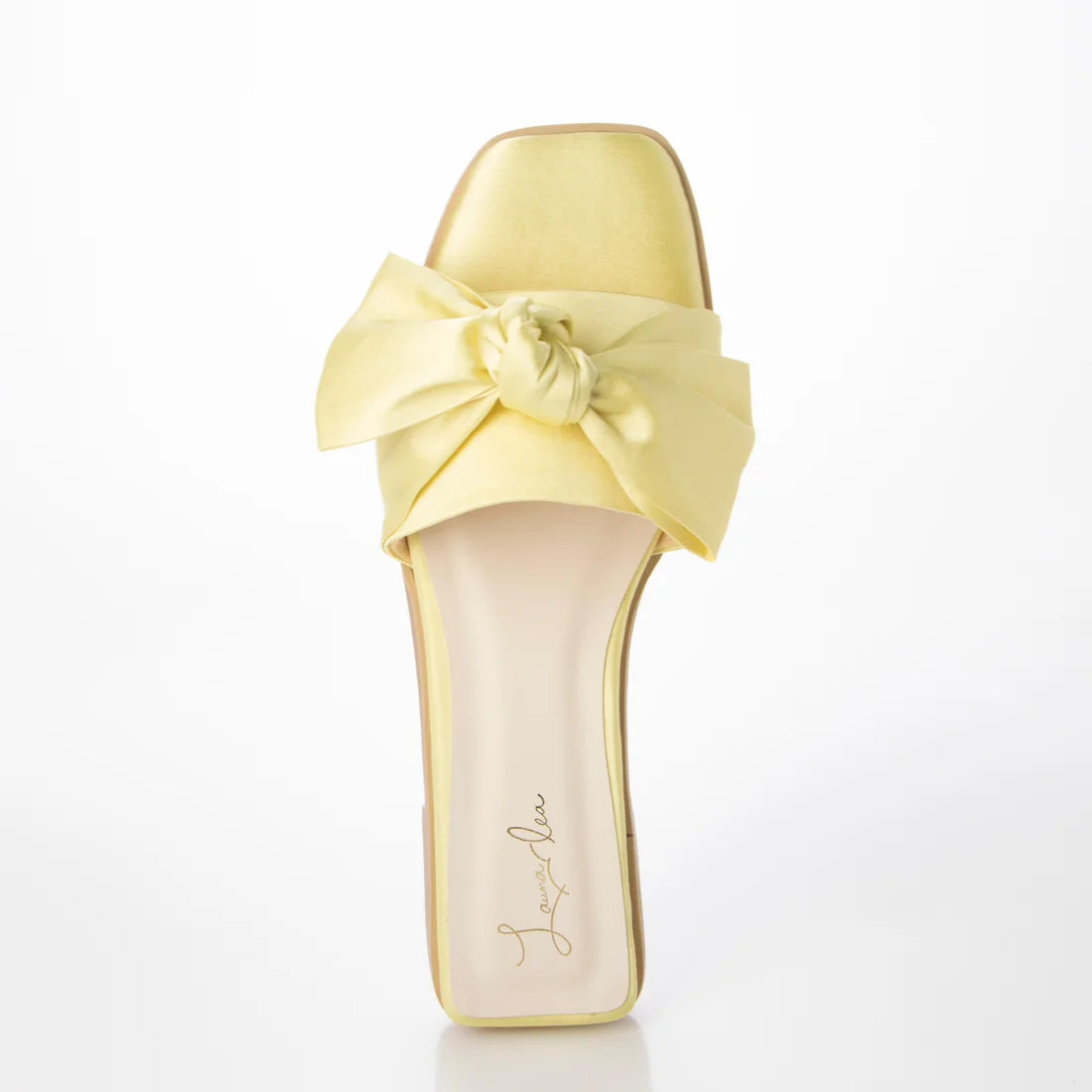 日本製 Launa Lea 絲帶方頭平底涼鞋 (0524) Yellow Z