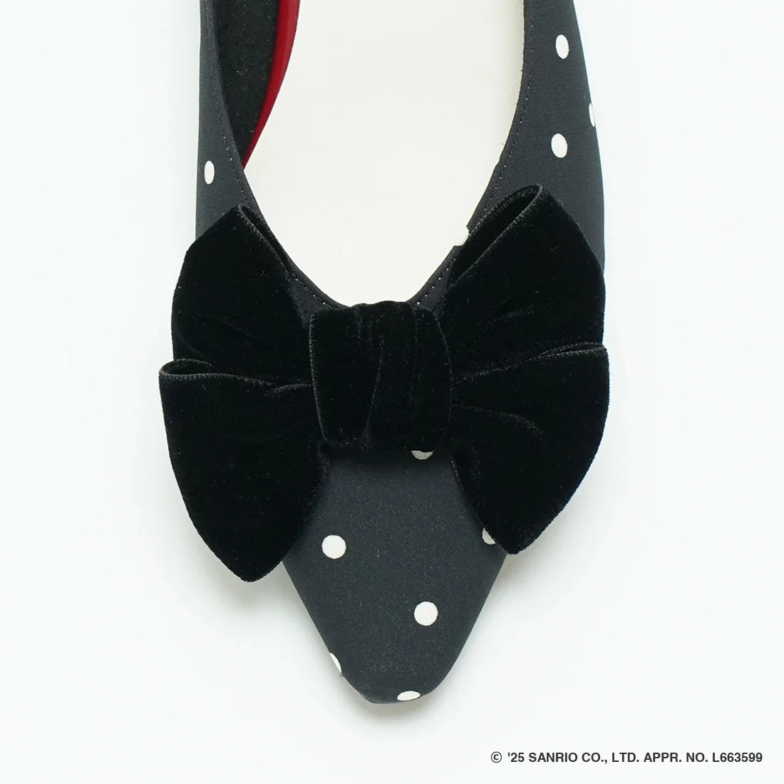 【限定品預訂】售完即止【HELLO KITTY × Launa lea 特別聯名】日本製蝴蝶結平底鞋 (460K)(黑色/Black Z/C)