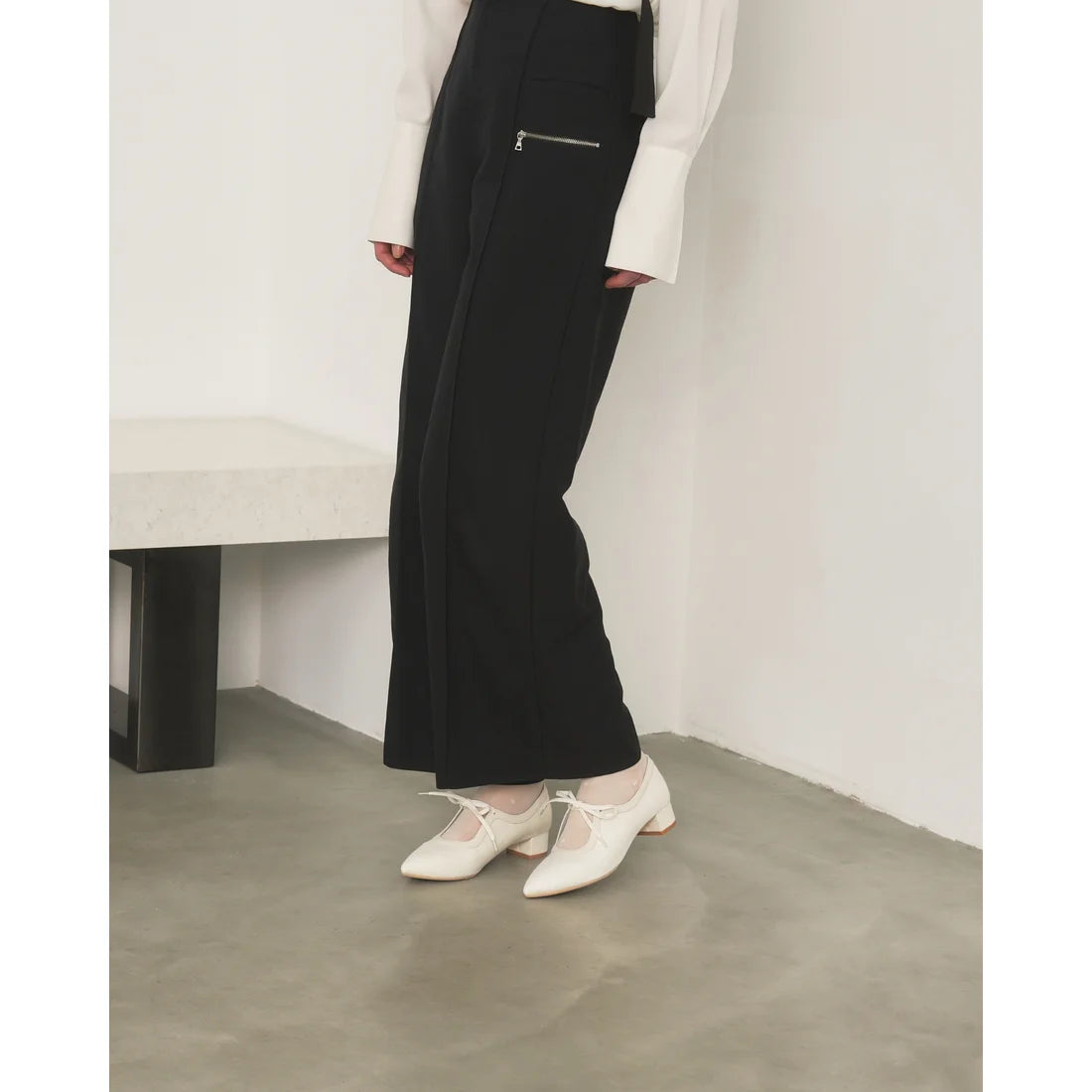 【新品預訂】日本製Emma Francis  3cm踭 經典蝴蝶結高跟鞋（象牙色）(3002g-Z 177)