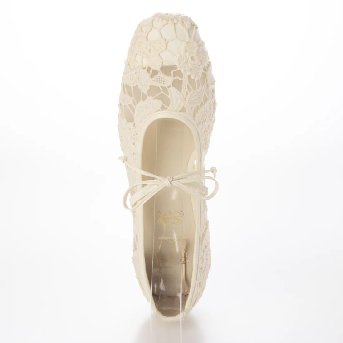 【新品預訂】日本製 Launa Lea 花卉蕾絲漁網芭蕾舞鞋 (B7612A)(象牙色 / Ivory Z）