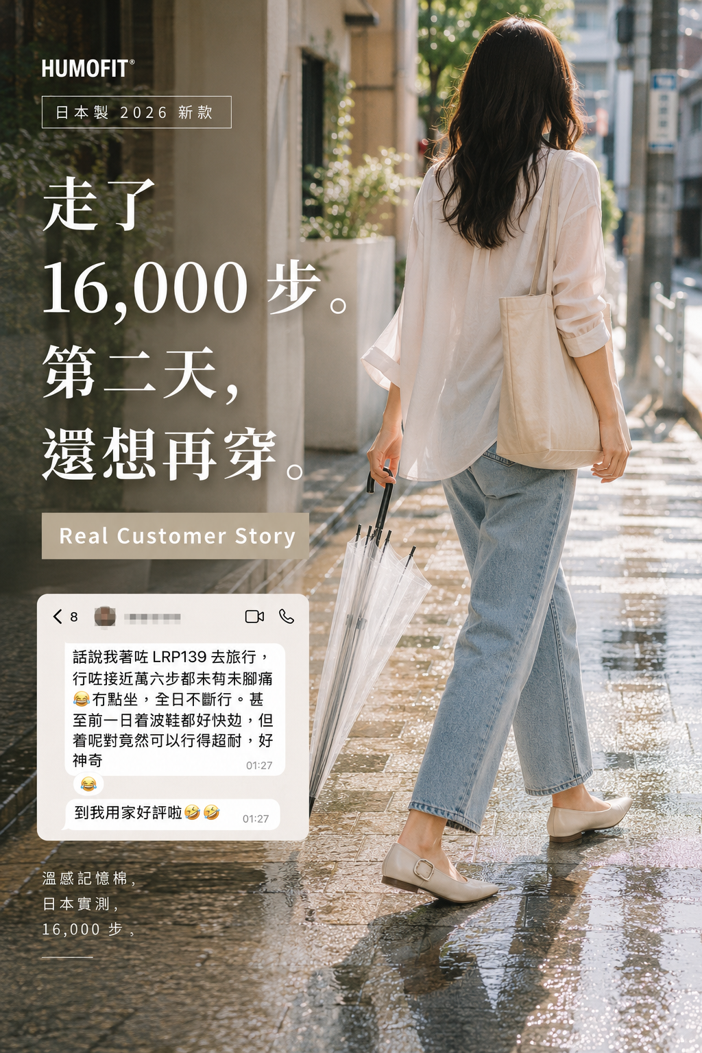 【新品預訂】日本製 Lauf Oletta  [All Weather] 全天候 可踩踭 柔軟大扣環V型平底鞋（LRP139 IVORY）