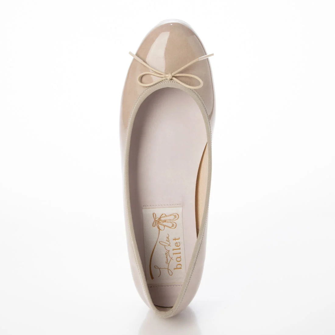 日本製 Launa lea 蝴蝶結圓頭亮面芭蕾晴雨鞋( RB1401A ) (杏色/Beige)