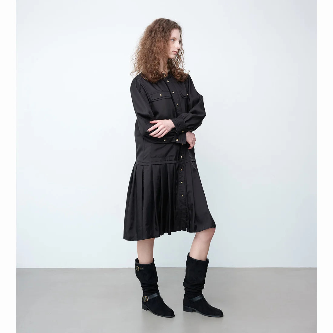 【新品預訂】Launa lea 寬鬆長靴 (S156) （黑色S/ Black S)