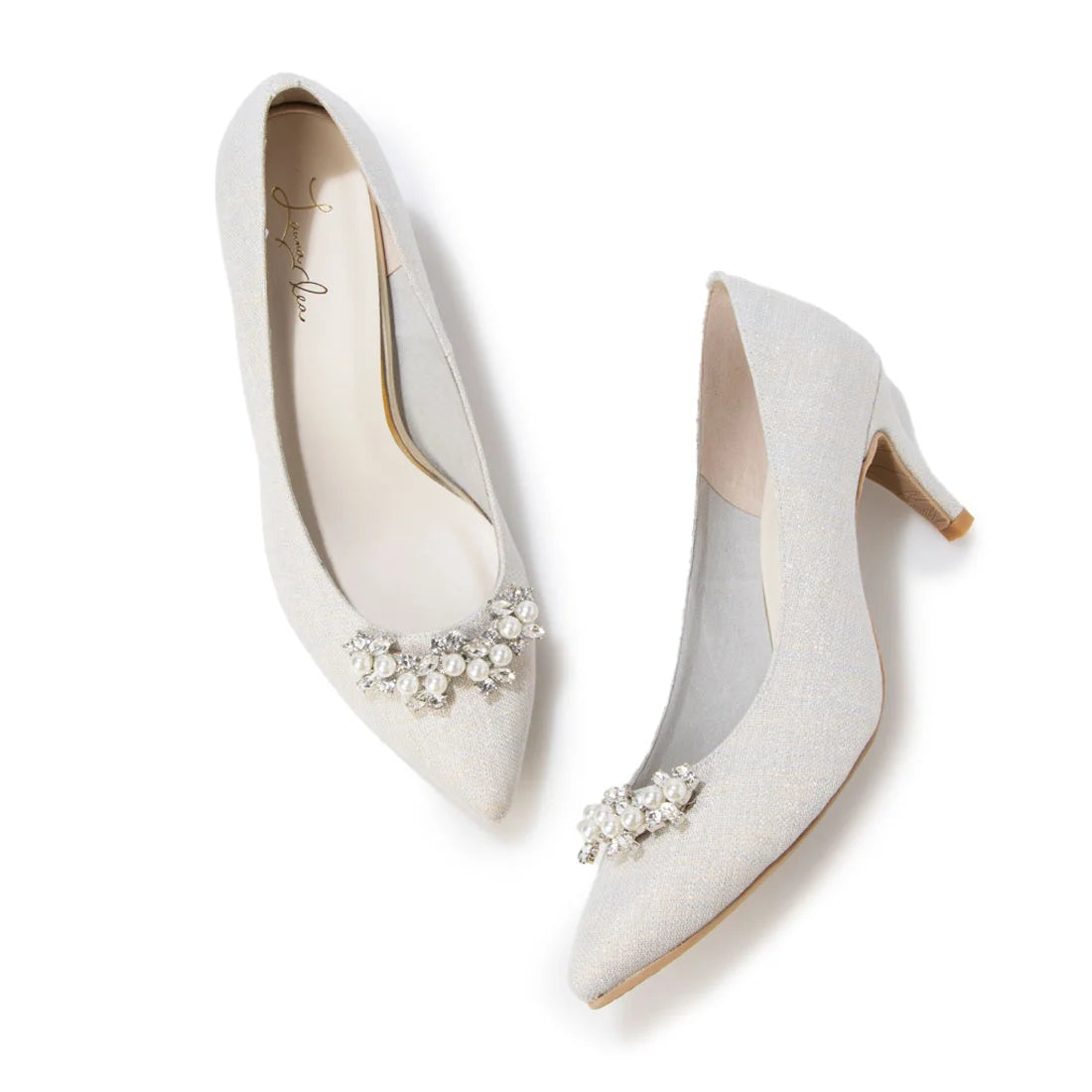 【新品預訂】日本製 Launa Lea 7cm踭珍珠水鑽高跟鞋 (619)( 淺藍色 Z/C / L Blue Z/C )