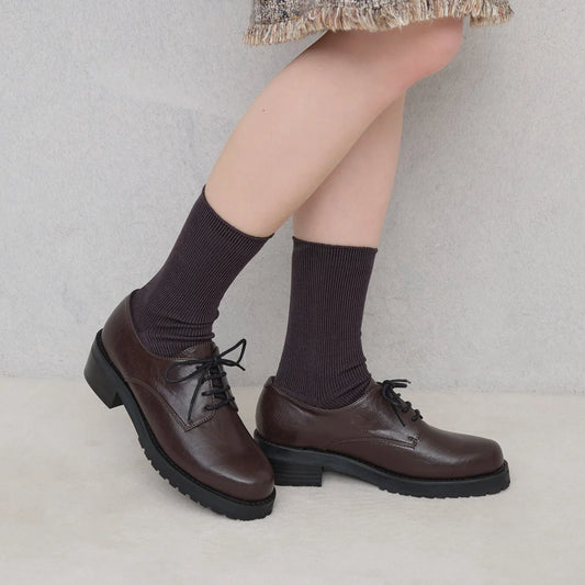 【新品現貨】 日本Launa lea 4.5cm踭優雅綁帶鞋 (SP036)(D Brown/ 深棕色)