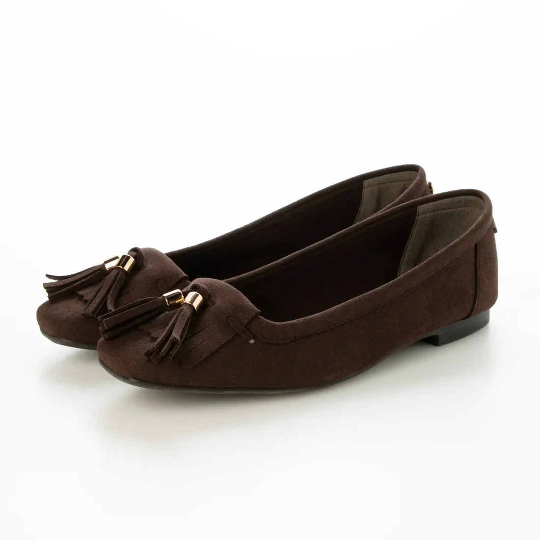 【新品預訂】日本製 Lauf Oletta 鑲邊流蘇設計的氣質平底鞋(LH120 D Brown-S) (深棕色)