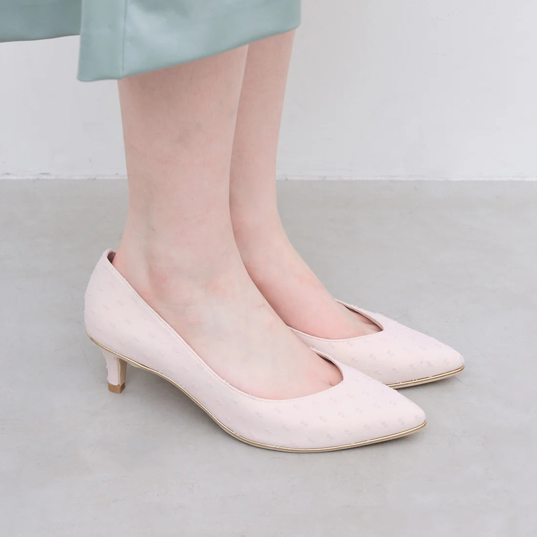 【新品預訂】日本製 Launa Lea Rich 5cm Gold Line高跟鞋 (80009F) (粉色Z / Pink Z)