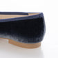【新品預訂】日本製 Launa lea 尖頭絨毛蝴蝶結芭蕾平底鞋 (B4613A) (灰藍￼色 Z / Blue Grey Z)