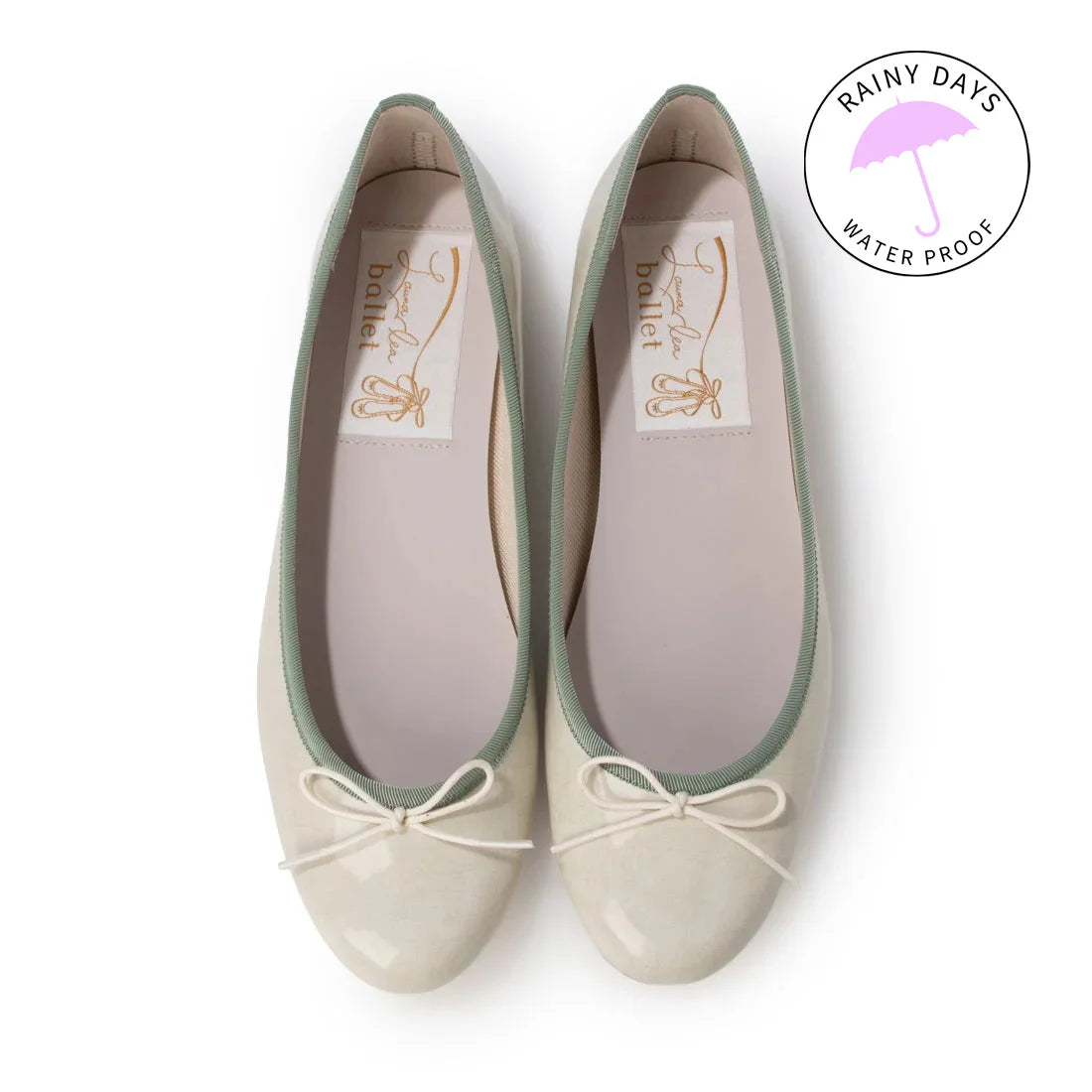 【新品預訂】日本製 Launa lea Rainyday 防水圓頭芭蕾鞋 (RB1404A)(薄荷綠 E / Mint E )