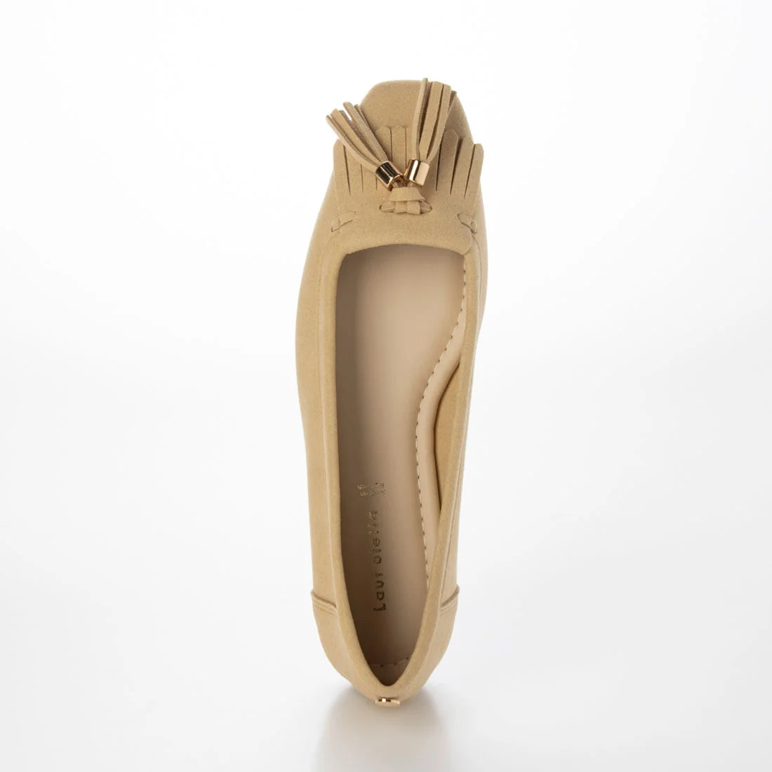 【新品預訂】日本製 Lauf Oletta 鑲邊流蘇設計的氣質平底鞋(LH120 Beige-S) (杏色)