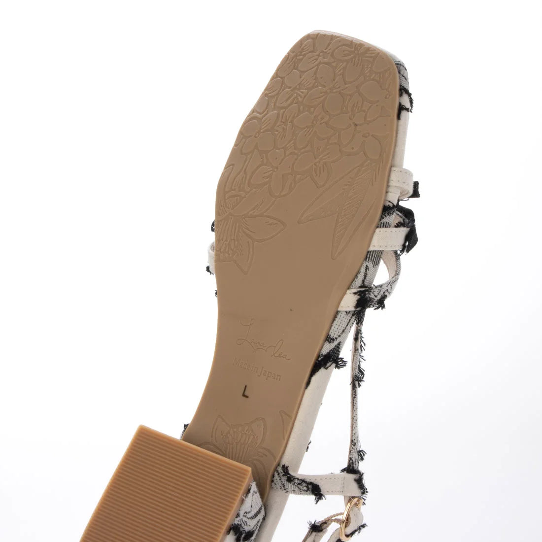 【新品預訂】日本製 Launa Lea 3.5cm踭 迷你蝴蝶結綁帶涼鞋 (628)(象牙色 Z/C/ Ivory Z/C)