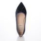 【新品預訂】日本製 Launa lea 尖頭絨毛蝴蝶結芭蕾平底鞋 (B4613A) (灰藍￼色 Z / Blue Grey Z)