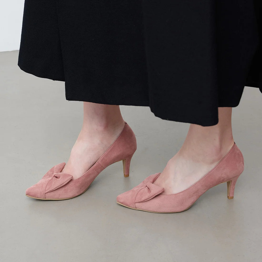 【新品預訂】日本製 Launa Lea 7cm 蝴蝶結高跟鞋 (608)(粉色 S / Pink S)