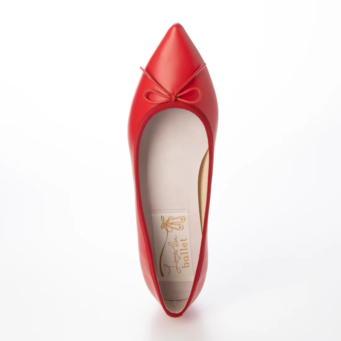 日本製 Launa lea 蝴蝶結尖頭啞面芭蕾晴雨鞋( RB4001A ) (紅色/Red)