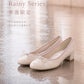 【香港限定】日本製 Launa lea 晴雨兩用 圓頭3.5cm粗跟晴雨鞋 (RH5401)(粉色 / pink )
