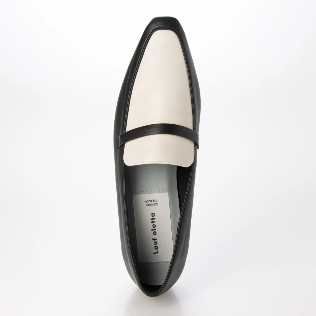 【新品預訂】日本製 Lauf Oletta [All Weather] 全天候 修身方形樂福鞋(LRP133 BLACK/C) (黑白色)