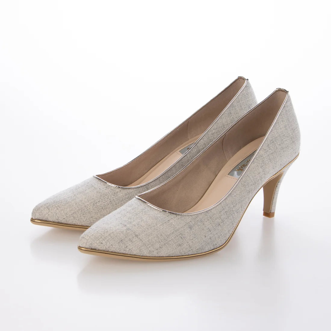【新品預訂】日本製 Launa Lea Rich 7cm Gold Line高跟鞋 (80001F) (藍灰色 Z / Blue Grey Z)