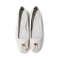 【新品預訂】日本製 Lauf Oletta 防水鑲邊流蘇設計的氣質平底鞋(LRH120 White) (白色)