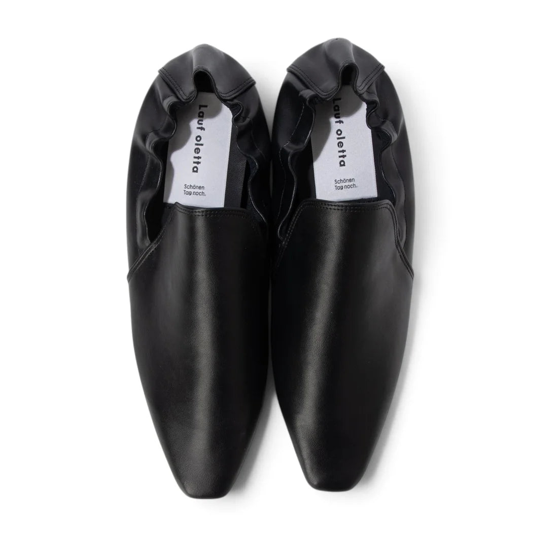 【新品預訂】日本製 Lauf Oletta  [All Weather] 全天候 柔軟褶皺平底鞋（LRP143 BLACK）