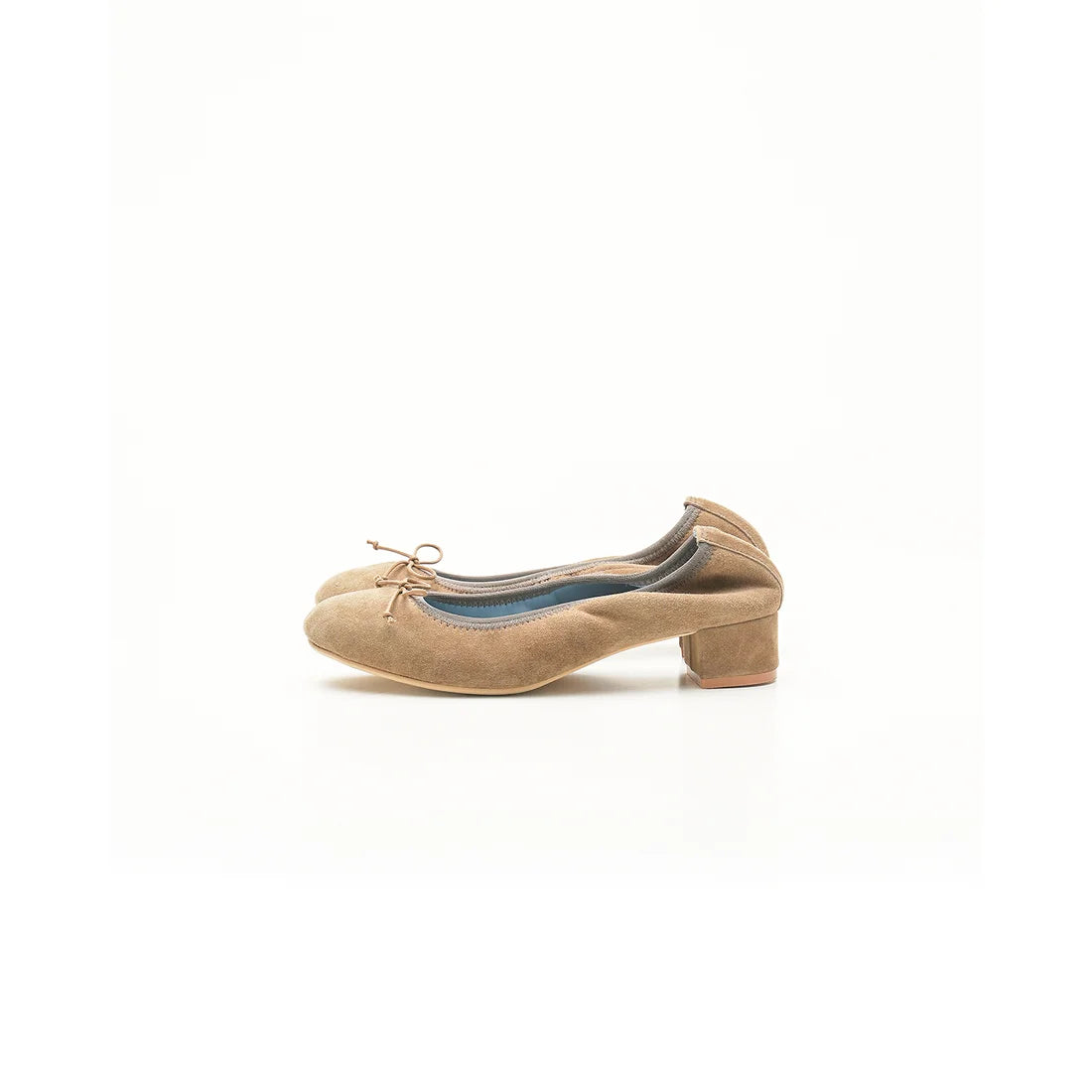 【新品預訂】日本製Emma Francis 真皮防潑水3cm踭絨面芭蕾舞鞋（炭灰色）(3001c-L S155) Charcoal Grey