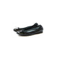 日本製【珍珠色調防水】Emma Francis 真皮 圓頭平底芭蕾舞鞋(02b-L M101)(Black Leather Mylar)（ブラック レザーマイラー）