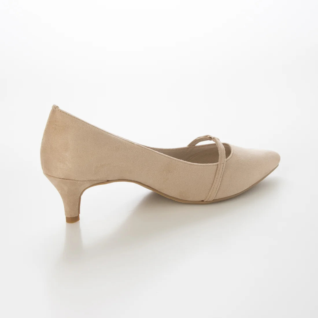 【新品預訂】日本製 Launa Lea 5cm踭高迷你金屬圖案高跟鞋 (610) (淺杏色 S / L Beige S)