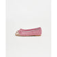 【新品預訂】日本製Emma Francis   粗花呢平底芭蕾舞鞋（粉色粗花呢）(06e-TWM 144)
