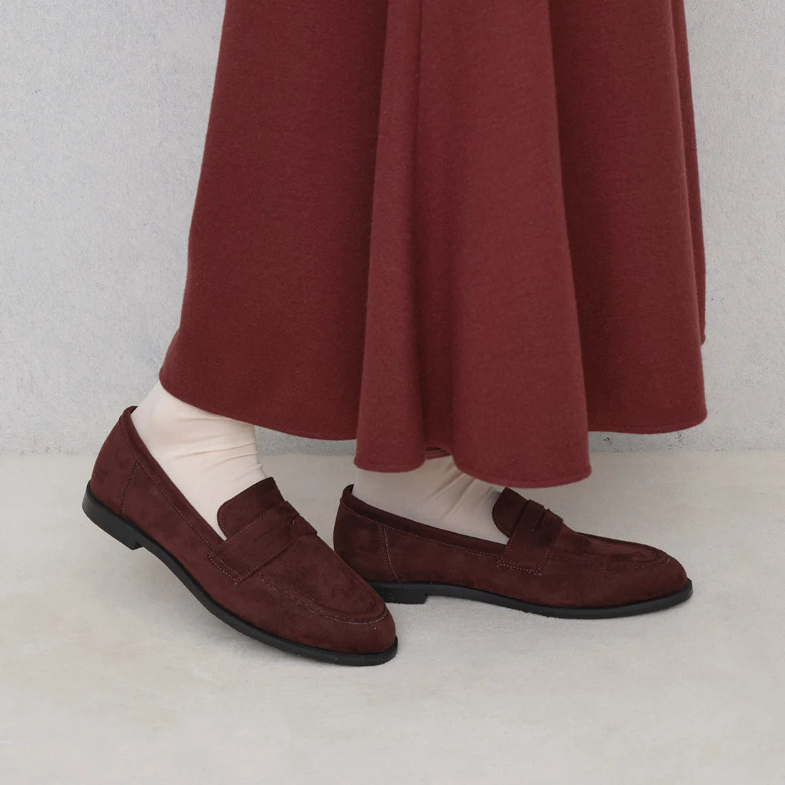 【新品現貨】日本製 Launa Lea 麂皮材質軟質便士樂福鞋 (613)(D Brown S/ 深棕色S)