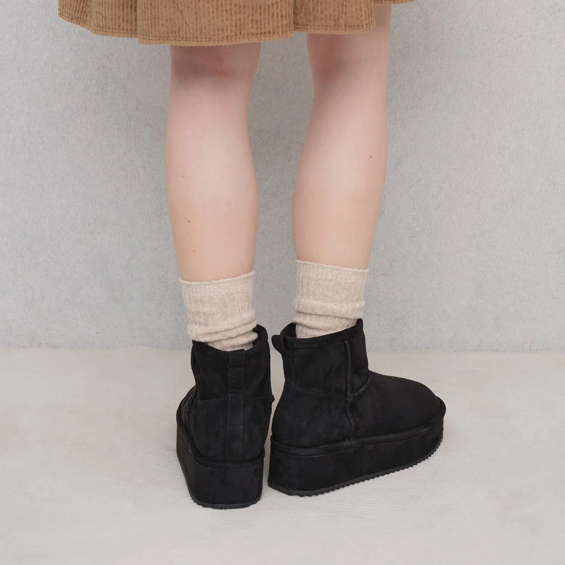 【新品現貨】Launa Lea 5cm厚底羊毛雪靴 (S160)(黑色 S／Black S)