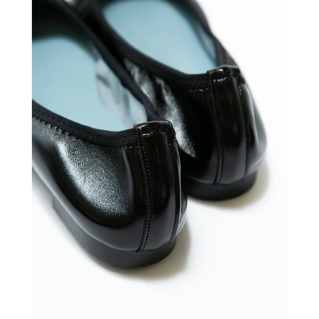 日本製【珍珠色調防水】Emma Francis 真皮 尖頭平底芭蕾舞鞋(01b-L M101)(Black Leather Mylar) （ブラック レザーマイラー）