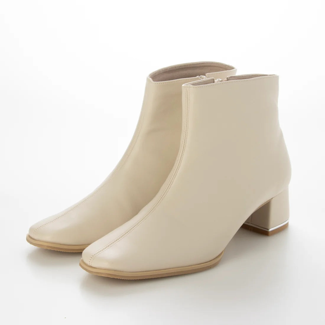 【新品】日本製 Lauf Oletta    [雨天應對] 防水 5cm踭 足弓支撐短靴（LRM119 IVORY）(象牙色)