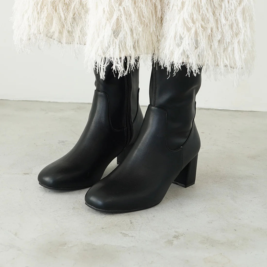 Launa lea 方頭彈性長靴 (S140) (Black)