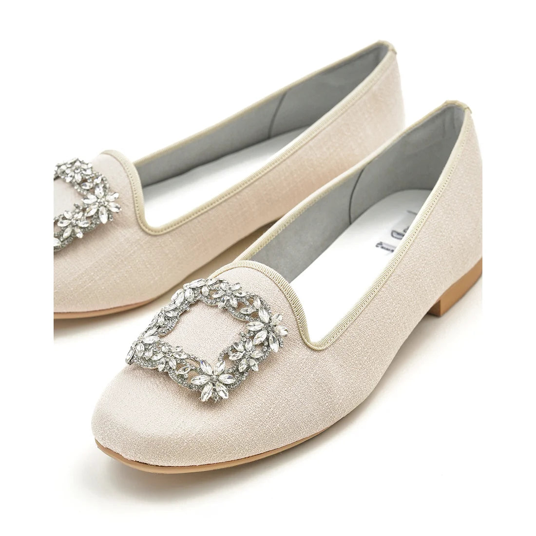 【新品預訂】日本製Emma Francis 防水拱形切割寶石平底鞋（米色）(10a-Z 108)