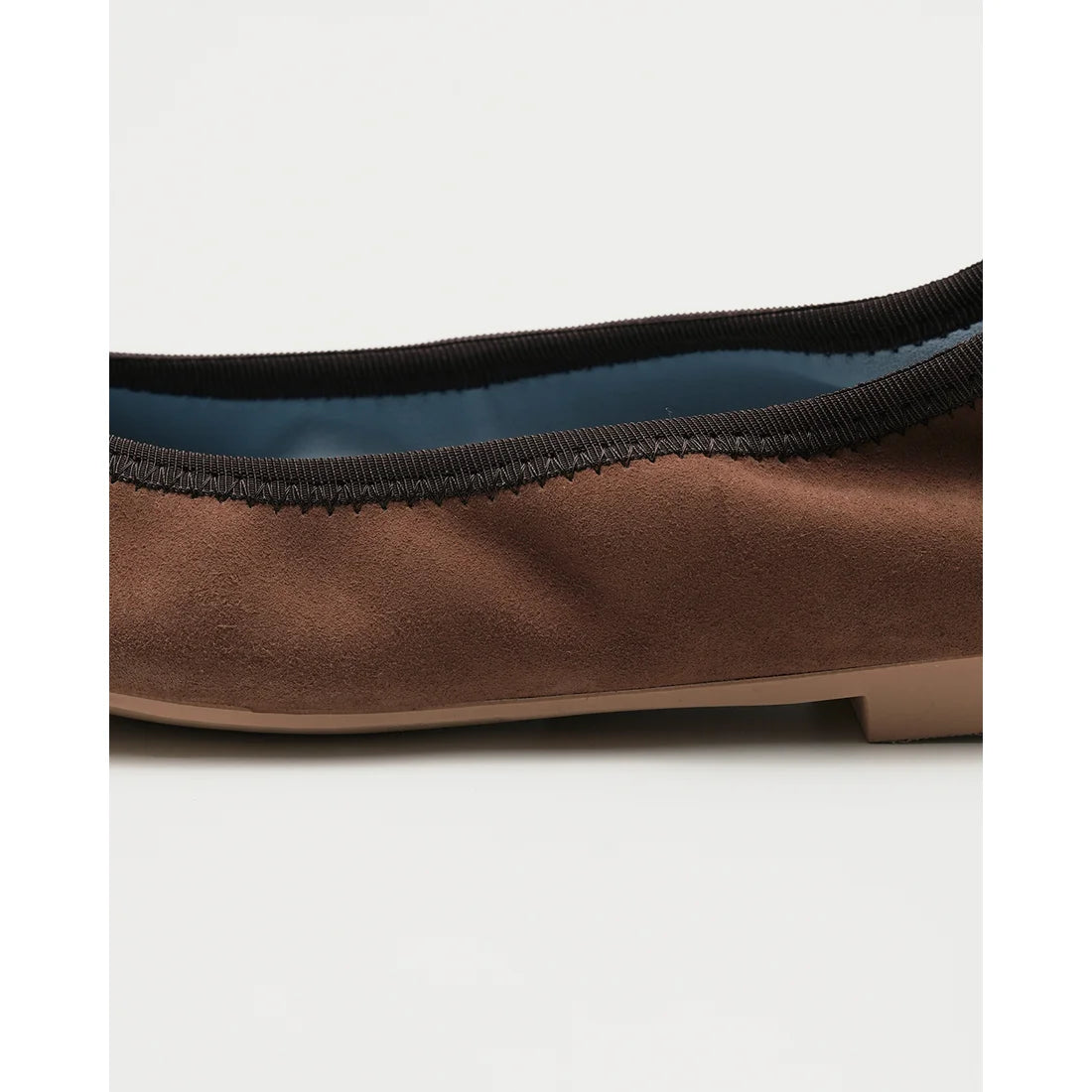 日本製【珍珠色調防水】Emma Francis 真皮 圓頭平底芭蕾舞鞋(02b-L S104)(Brown leather suede)（ブラウン レザースエード）