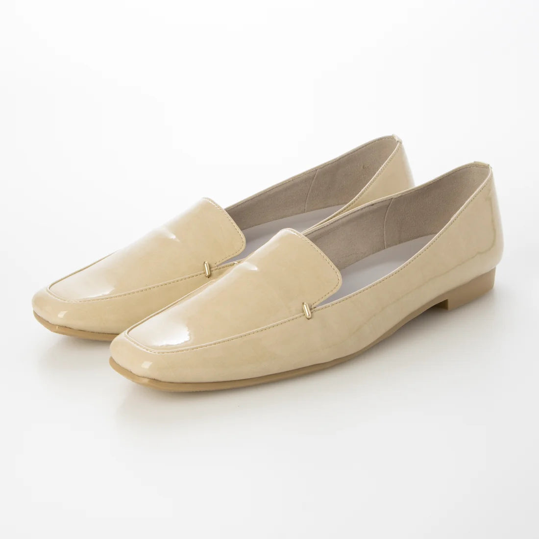 日本製 Launa lea Rainy Day 方頭柔軟晴雨樂福鞋 (R9020)  (淺杏色漆皮/ L Beige E)