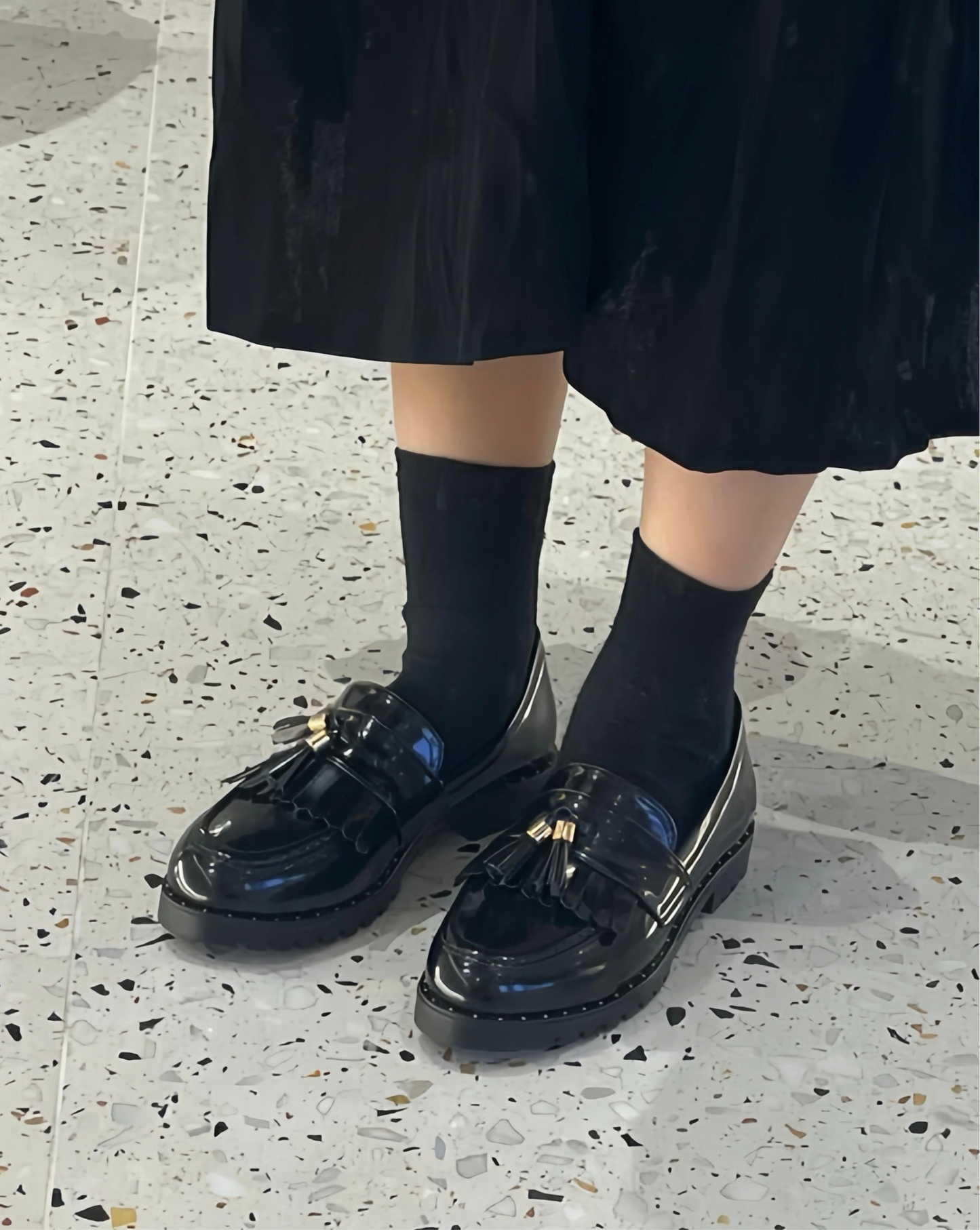 日本製 Launa lea 流蘇樂福鞋(SP035)(Black/ 黑色)