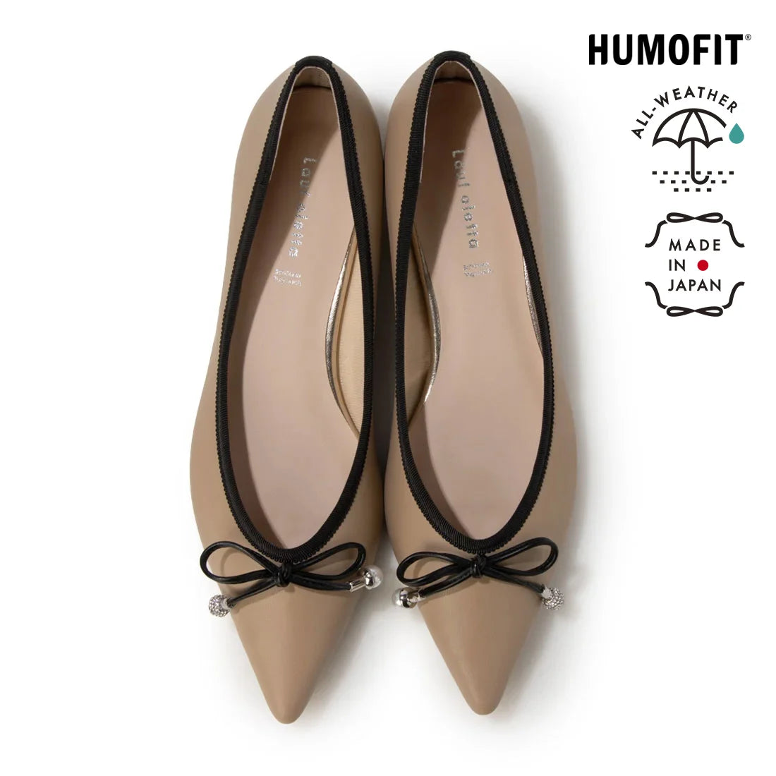 【新品預訂】日本製 Lauf Oletta [All Weather] 全天候尖頭珍珠芭蕾舞鞋 (LRH101 Beige/C) (杏色)