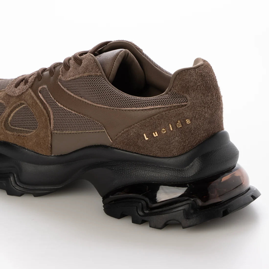 【新品預訂】日本潮牌Lucida 真皮 棕色 Propus厚底麂皮質感運動鞋( 4407 BRN )