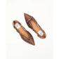 【新品預訂】日本製Emma Francis 緞面側平底鞋（棕色）( 07f-ST 105) Brown