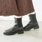 日本製 Launa Lea 側邊彈力厚底雨靴短靴 (R9018)(黑色／Black)
