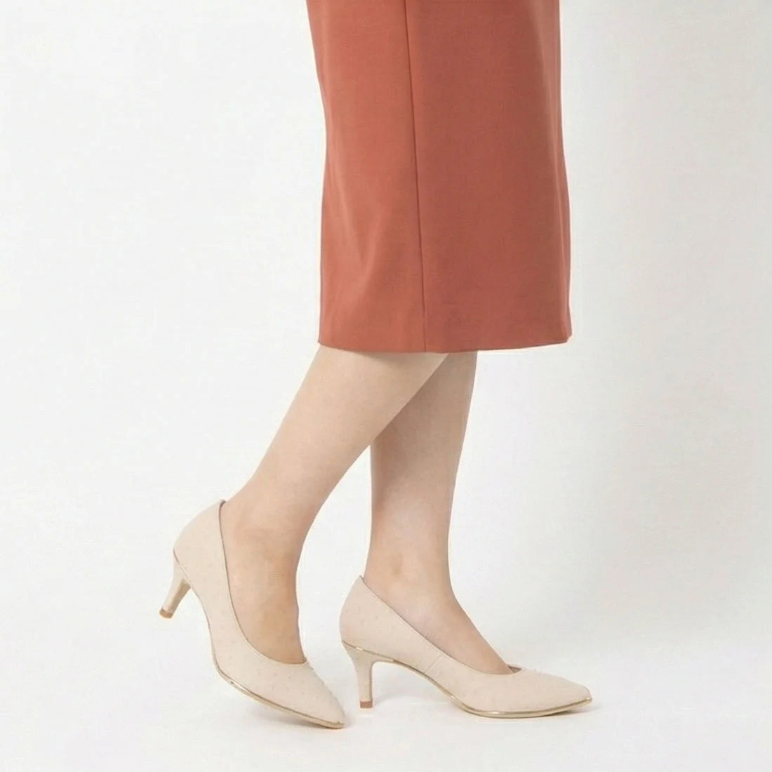 【新品預訂】日本製 Launa Lea Rich 7cm Gold Line高跟鞋 (80001F) (粉色 Z / Pink Z)