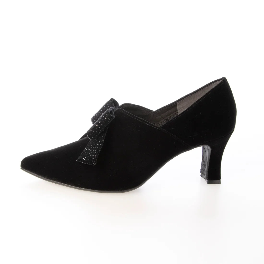 日本製 Launa Lea 7cm絲絨蝴蝶結短靴(585) (黑色 / Black Z/C)