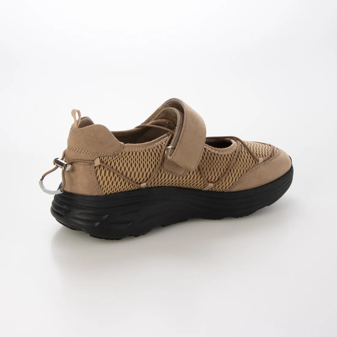 【新品預訂】日本 Lauf Oletta 輕盈 4cm厚底網面瑪莉珍運動鞋 (L150 Beige-Z)(杏色)